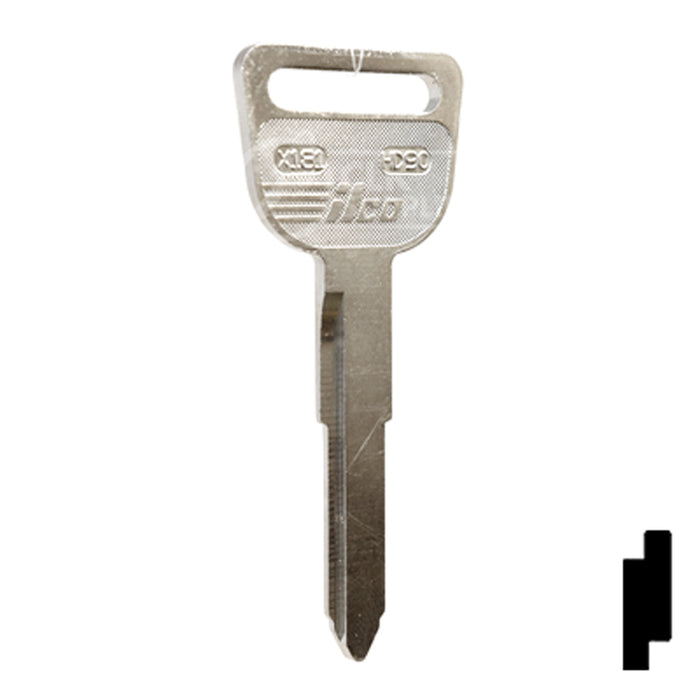 Uncut Key Blank | Honda | X181, HD90 Automotive Key Ilco