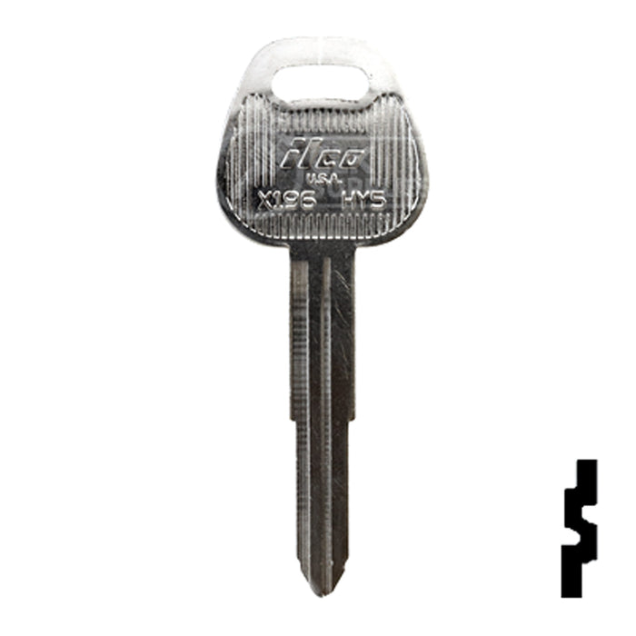 Uncut Key Blank | Hyundai, Mitsubishi | X196, HY5 Automotive Key Ilco