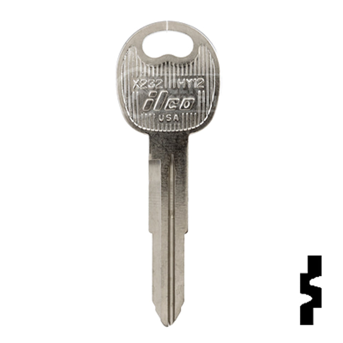 Uncut Key Blank | Hyundai | X232, HY12 Automotive Key Ilco