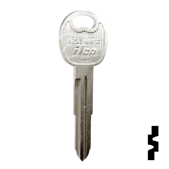 Uncut Key Blank | Hyundai | X232, HY12 Automotive Key Ilco