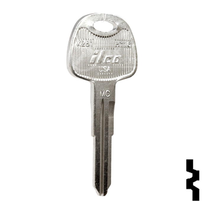 Uncut Key Blank | Hyundai | X281, HY16 Automotive Key Ilco