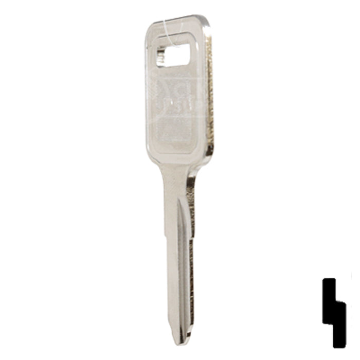 Uncut Key Blank | Kawasaki | KAW-5, KW12 Automotive Key JMA USA