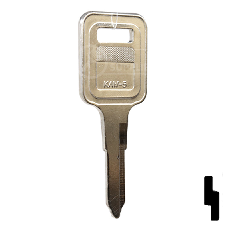 Uncut Key Blank | Kawasaki | KAW-5, KW12 Automotive Key JMA USA
