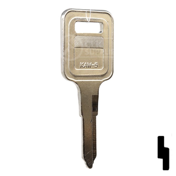 Uncut Key Blank | Kawasaki | KAW-5, KW12 Automotive Key JMA USA