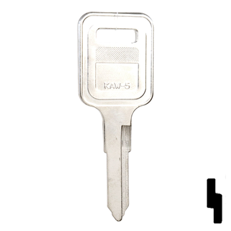 Uncut Key Blank | Kawasaki | KAW-5, KW12 Automotive Key JMA USA