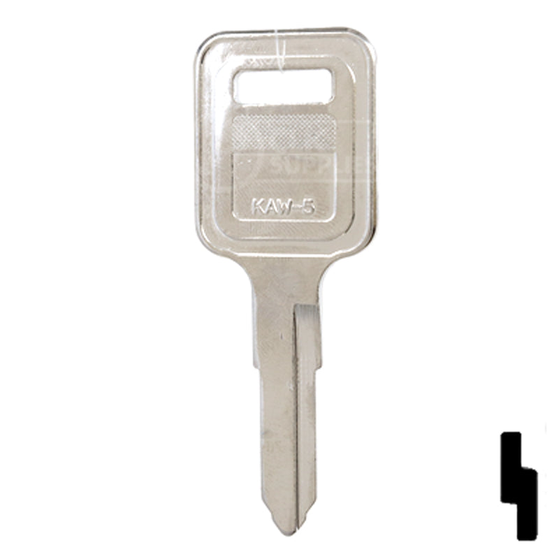 Uncut Key Blank | Kawasaki | KAW-5, KW12 Automotive Key JMA USA
