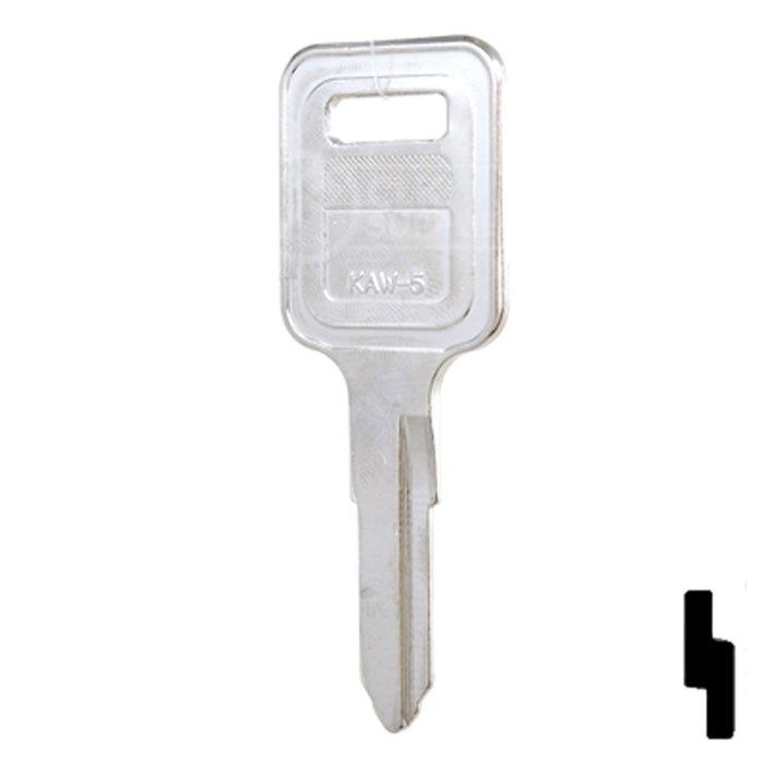 Uncut Key Blank | Kawasaki | KAW-5, KW12 Automotive Key JMA USA