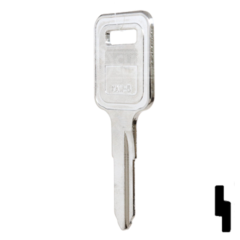 Uncut Key Blank | Kawasaki | KAW-5, KW12 Automotive Key JMA USA