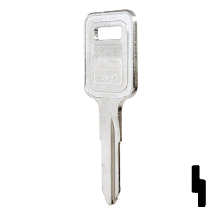 Uncut Key Blank | Kawasaki | KAW-5, KW12 Automotive Key JMA USA