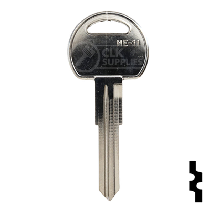 Uncut Key Blank | Kenworth | NE48-NP, NE-11, X170 Automotive Key JMA USA