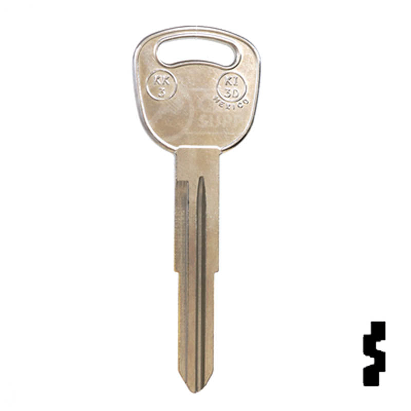 Uncut Key Blank | Kia | X253 ( KK3 ) Automotive Key JMA USA
