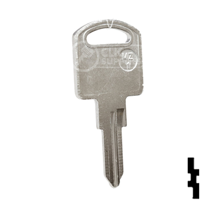 Uncut Key Blank | Mazda | MZ-1 Automotive Key JMA USA