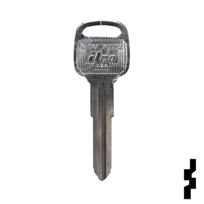 Uncut Key Blank | Mazda Valet | X200, MZ22 Automotive Key Ilco