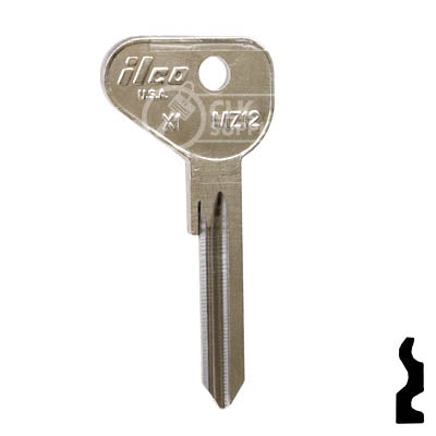 Uncut Key Blank | Mazda | X1, MZ12 Automotive Key Ilco