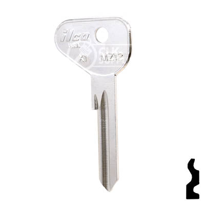 Uncut Key Blank | Mazda | X1, MZ12 Automotive Key Ilco