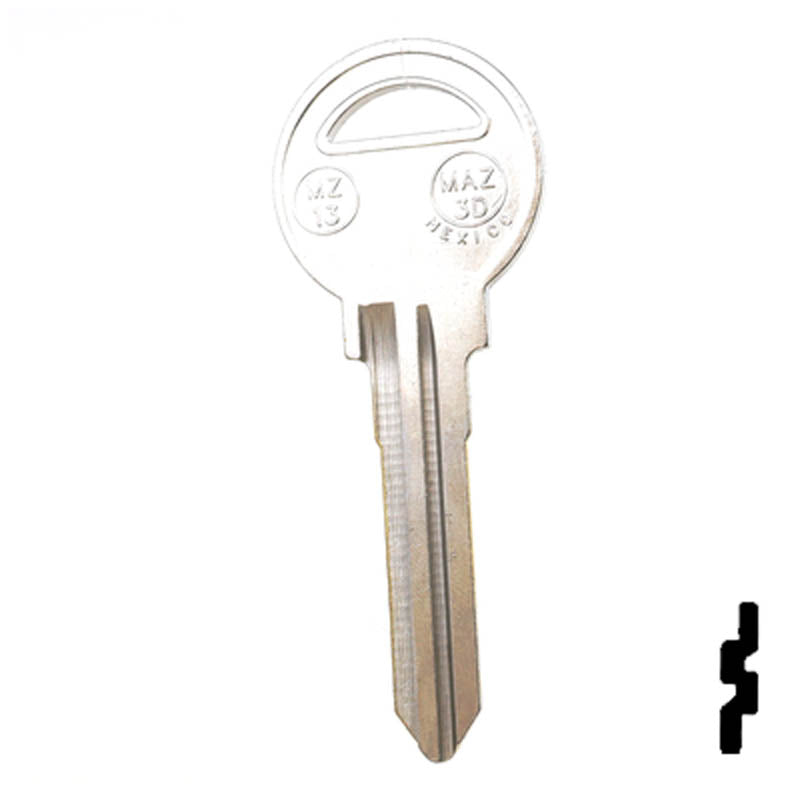 Uncut Key Blank | Mazda | X131, MZ13 Automotive Key JMA USA