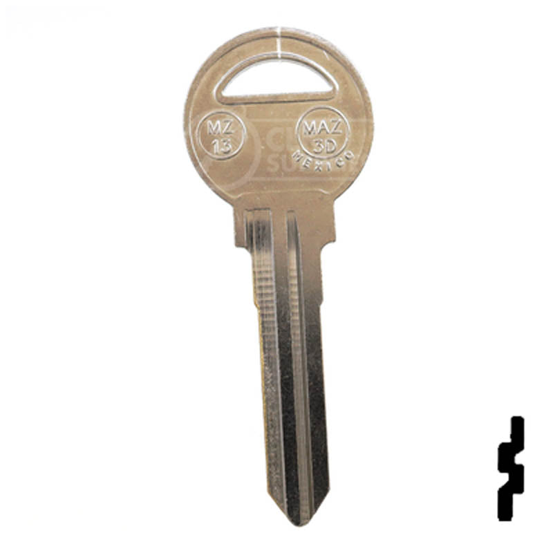 Uncut Key Blank | Mazda | X131, MZ13 Automotive Key JMA USA
