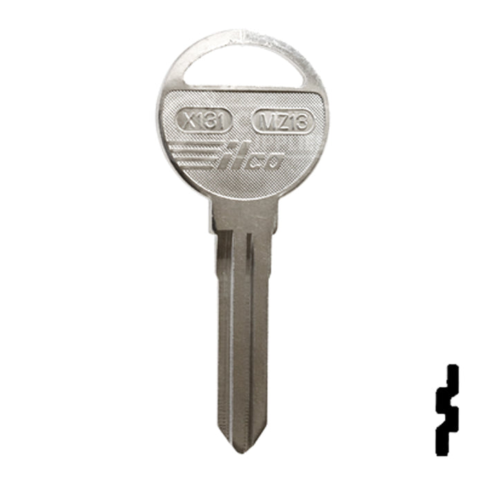 Uncut Key Blank | Mazda | X131, MZ13 Automotive Key Ilco