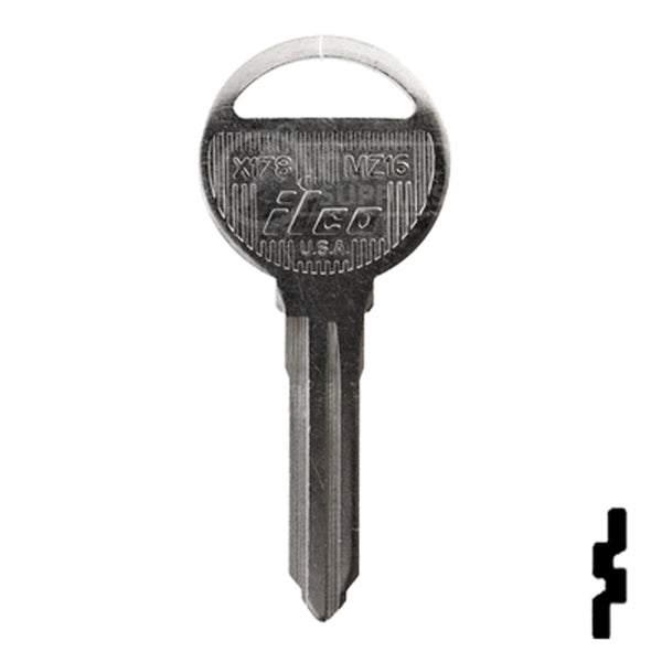 Uncut Key Blank | Mazda | X178, MZ16 — CLK Supplies