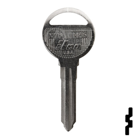 Uncut Key Blank | Mazda | X178, MZ16