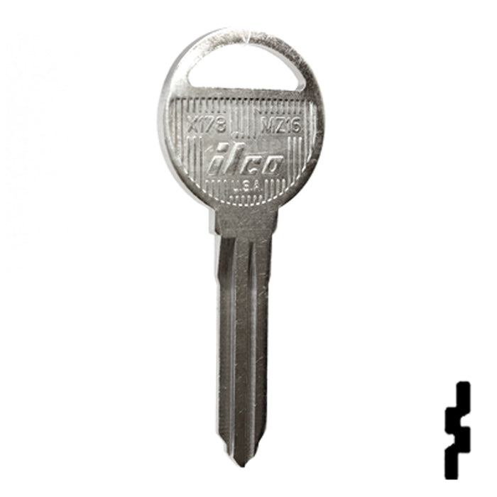 Uncut Key Blank | Mazda | X178, MZ16 Automotive Key Ilco