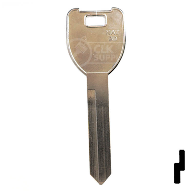 Uncut Key Blank | Mazda | X206, MZ25 Automotive Key JMA USA