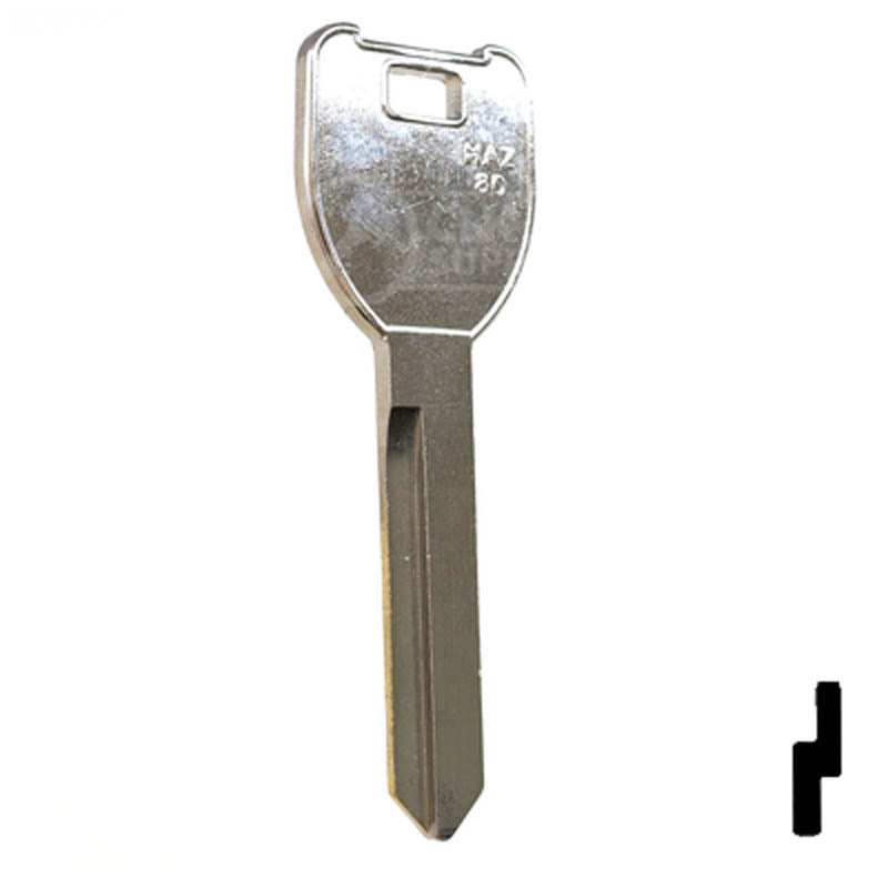 Uncut Key Blank | Mazda | X206, MZ25 Automotive Key JMA USA