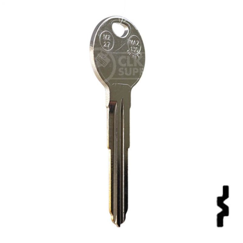 Uncut Key Blank | Mazda | X222, MZ27 Automotive Key JMA USA