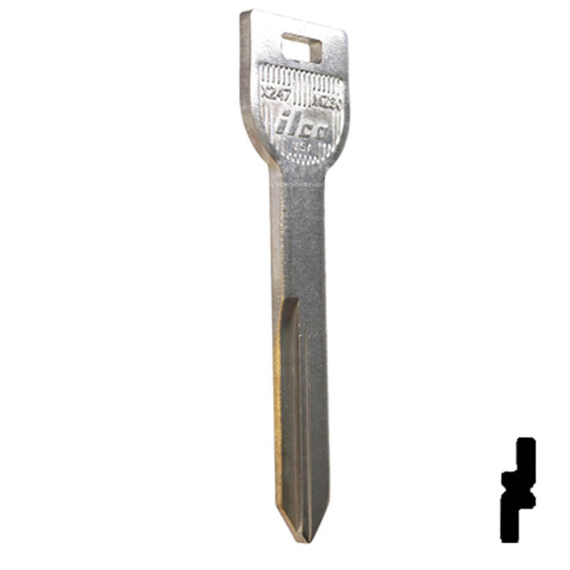 Uncut Key Blank | Mazda | X247, MZ30 Automotive Key Ilco