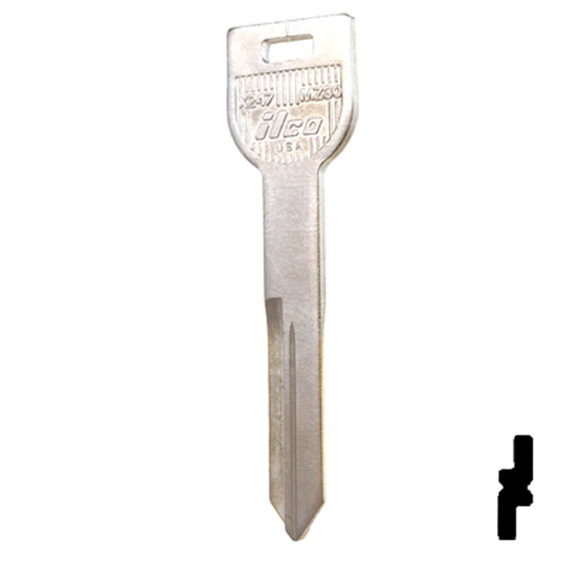 Uncut Key Blank | Mazda | X247, MZ30 Automotive Key Ilco
