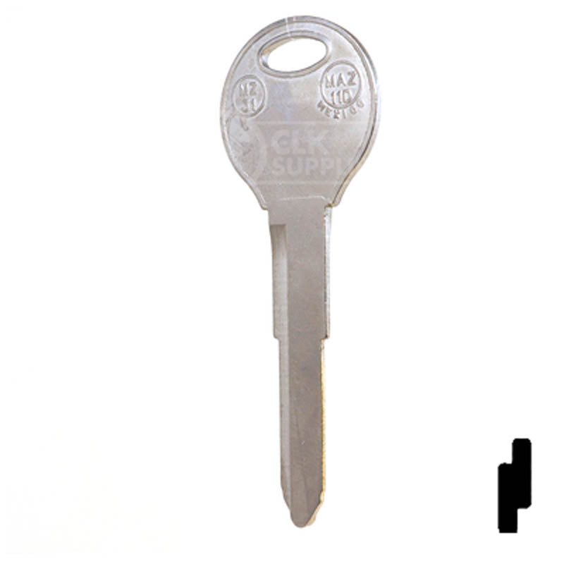 Uncut Key Blank | Mazda | X249, MZ31 Automotive Key JMA USA