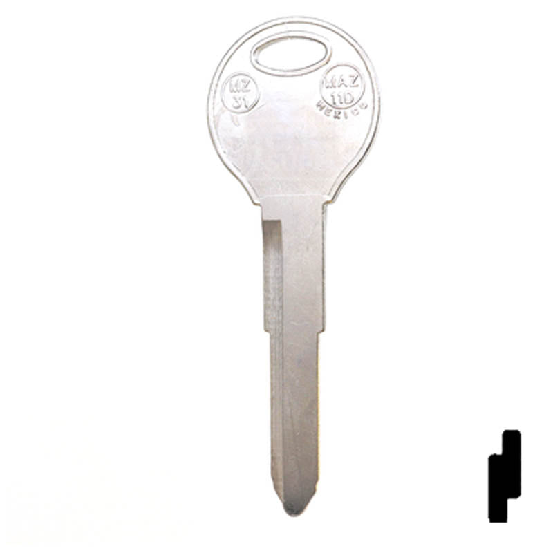 Uncut Key Blank | Mazda | X249, MZ31 Automotive Key JMA USA