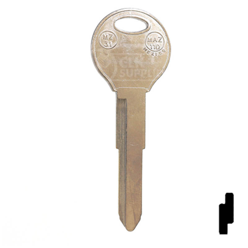 Uncut Key Blank | Mazda | X249, MZ31 Automotive Key JMA USA