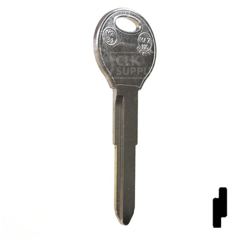 Uncut Key Blank | Mazda | X249, MZ31 Automotive Key JMA USA