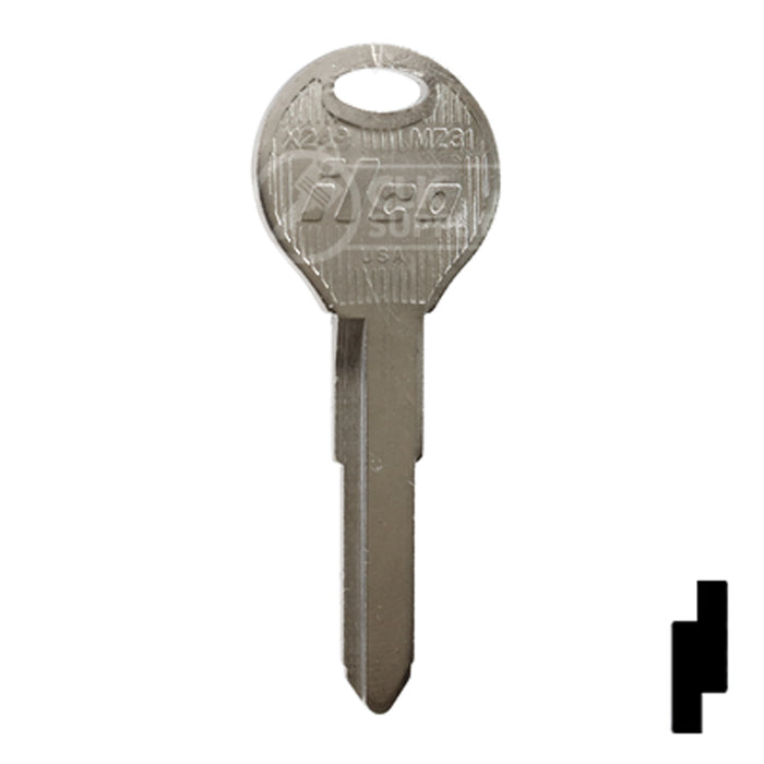 Uncut Key Blank | Mazda | X249, MZ31 Automotive Key Ilco