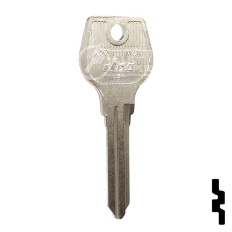 Uncut Key Blank | Mazda | X27-MZ10 Automotive Key Ilco