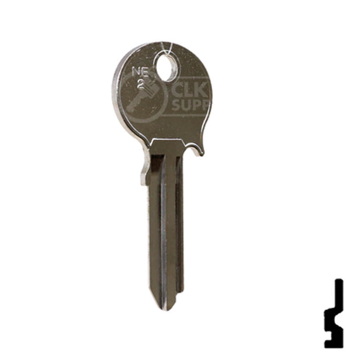 Uncut Key Blank | Mercedes Benz | NE2-SI Automotive Key Ilco