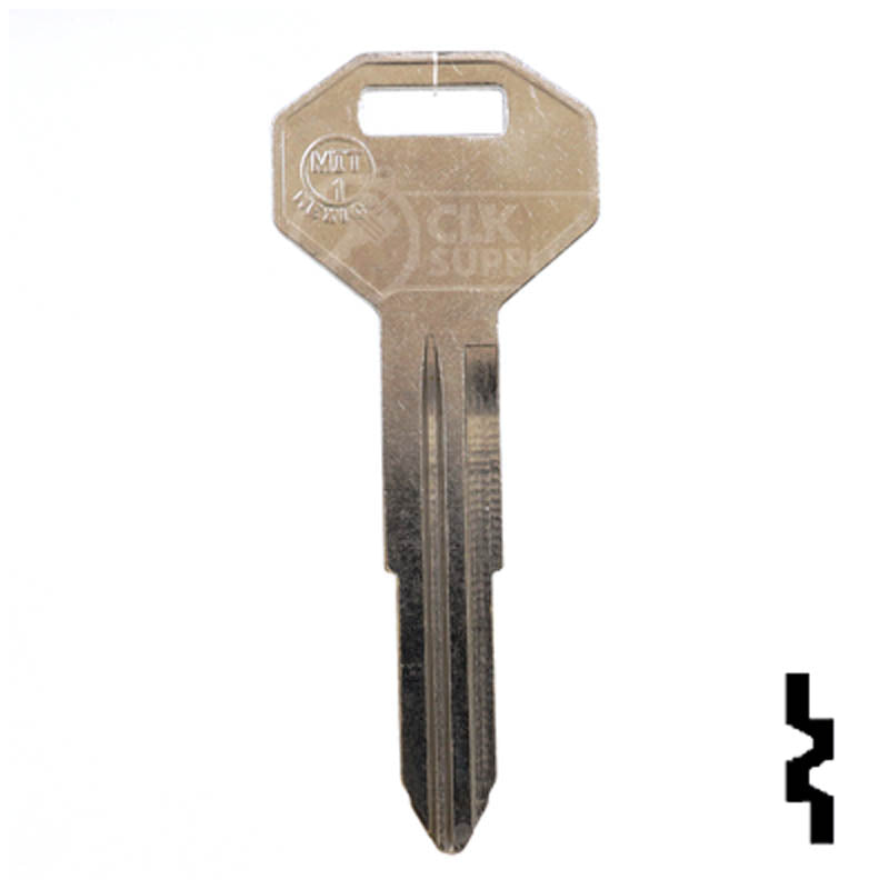 Uncut Key Blank | Mitsubishi | X176, MIT1 Automotive Key JMA USA