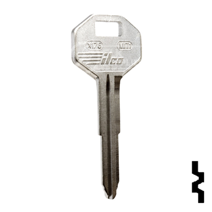 Uncut Key Blank | Mitsubishi | X176, MIT1 Automotive Key Ilco