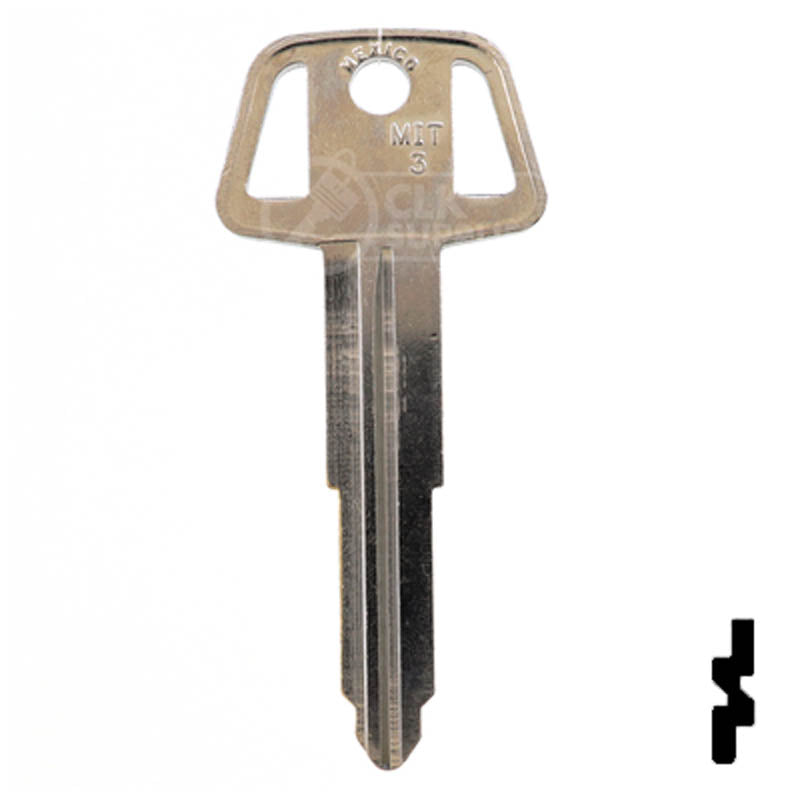 Uncut Key Blank | Mitsubishi | X224 ,MIT3 Automotive Key JMA USA