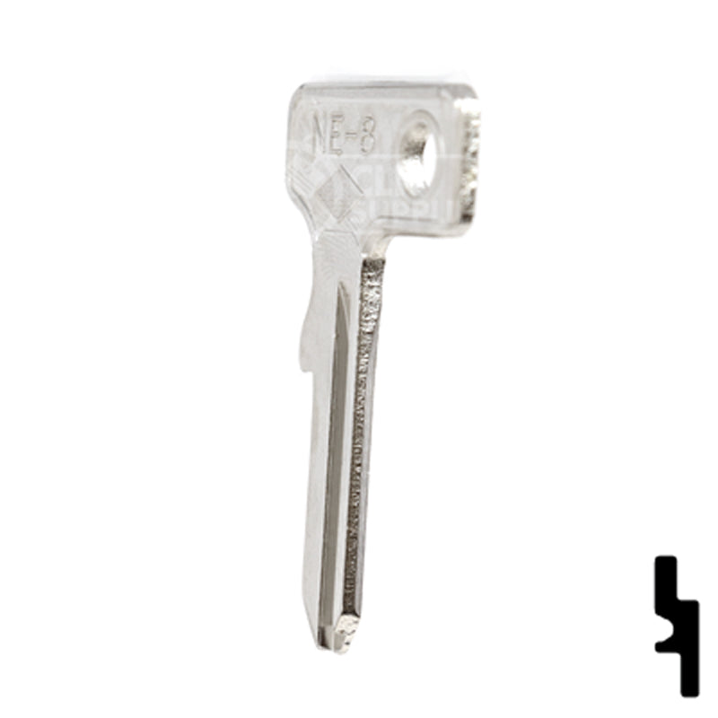 Uncut Key Blank | Neiman | NE-8 Automotive Key JMA USA