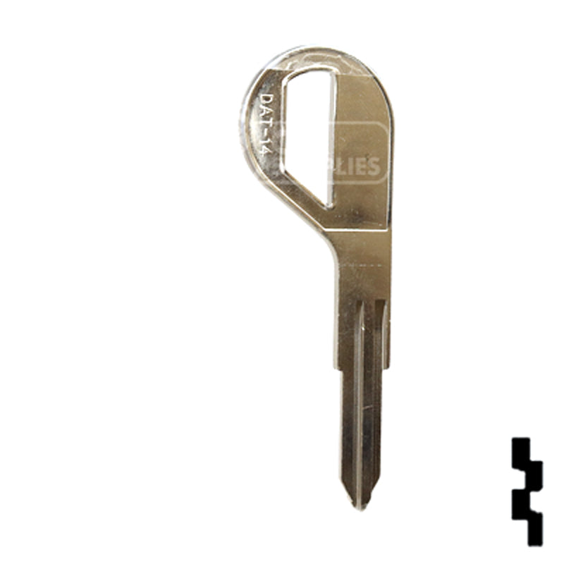 Uncut Key Blank | Nissan | DA30-NP, DAT-14, X198 Automotive Key JMA USA