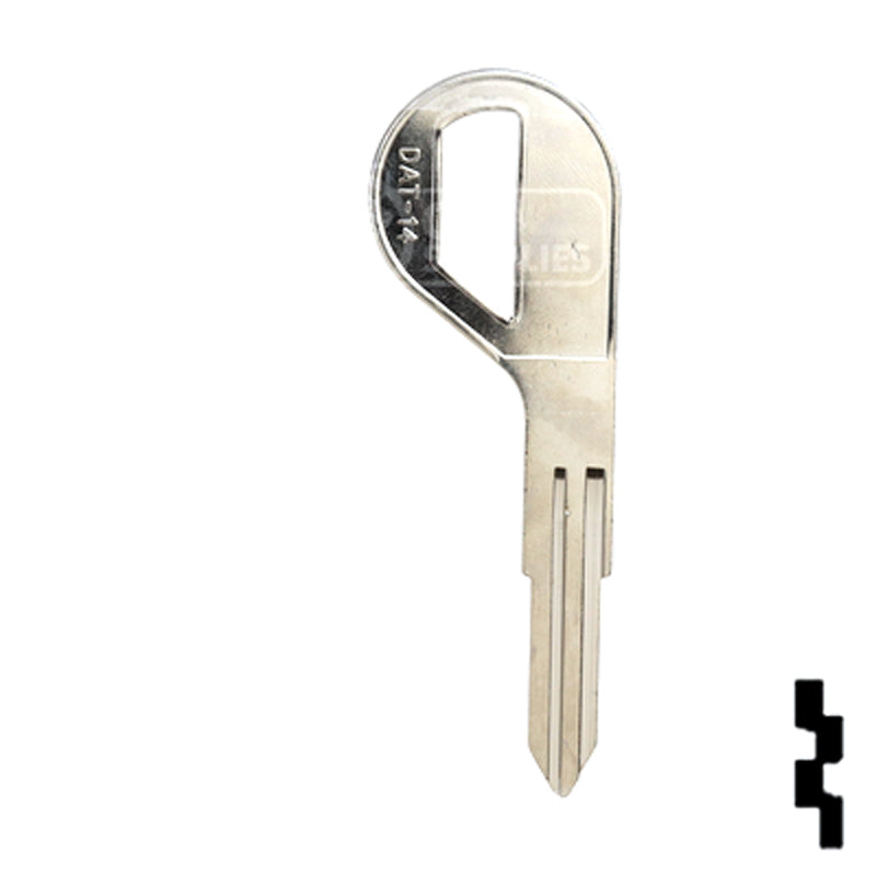 Uncut Key Blank | Nissan | DA30-NP, DAT-14, X198 Automotive Key JMA USA