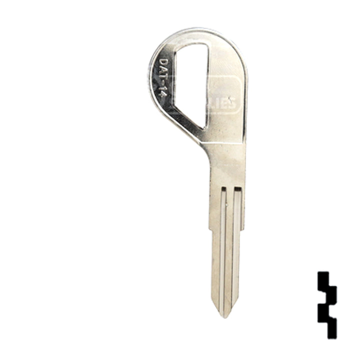 Uncut Key Blank | Nissan | DA30-NP, DAT-14, X198 Automotive Key JMA USA