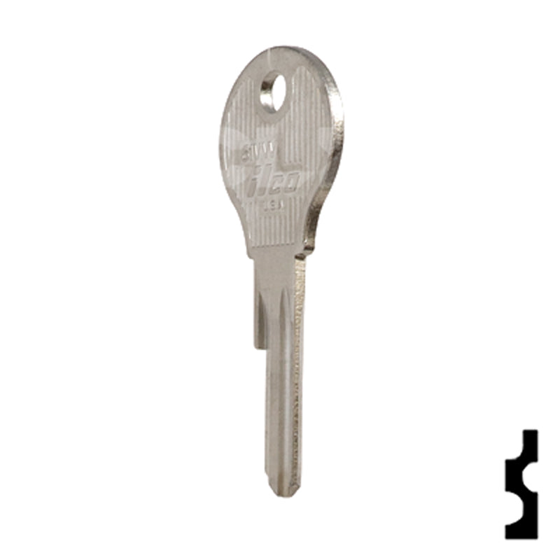 Uncut Key Blank | Opel, Porsche, VW | 61VW Automotive Key Ilco