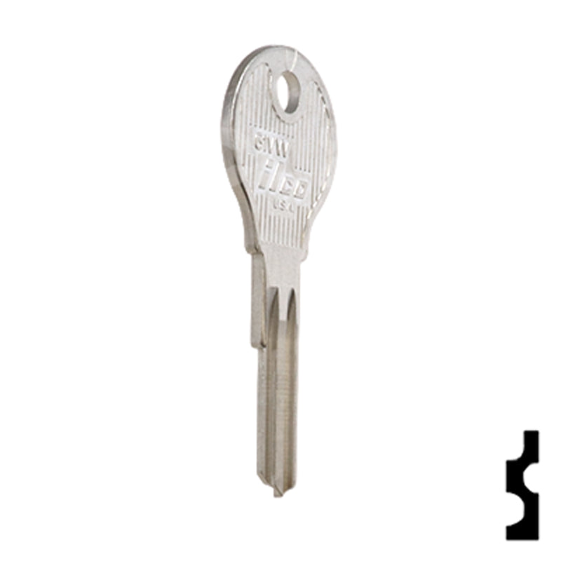 Uncut Key Blank | Opel, Porsche, VW | 61VW Automotive Key Ilco
