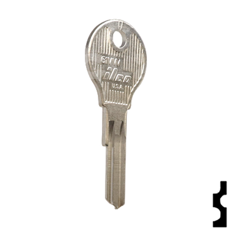 Uncut Key Blank | Opel, Porsche, VW | 61VW Automotive Key Ilco