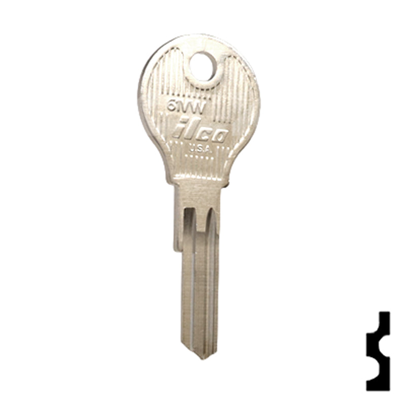 Uncut Key Blank | Opel, Porsche, VW | 61VW Automotive Key Ilco