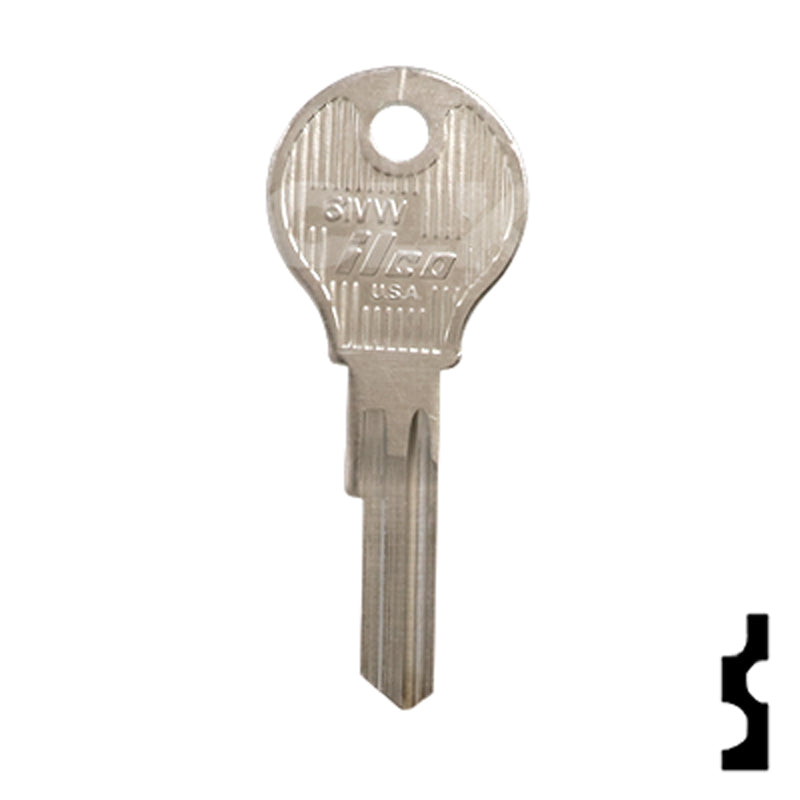 Uncut Key Blank | Opel, Porsche, VW | 61VW Automotive Key Ilco