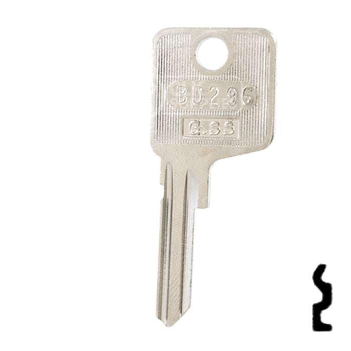 Uncut Key Blank | Porsche | BD296 Automotive Key Framon Manufacturing Company, Inc